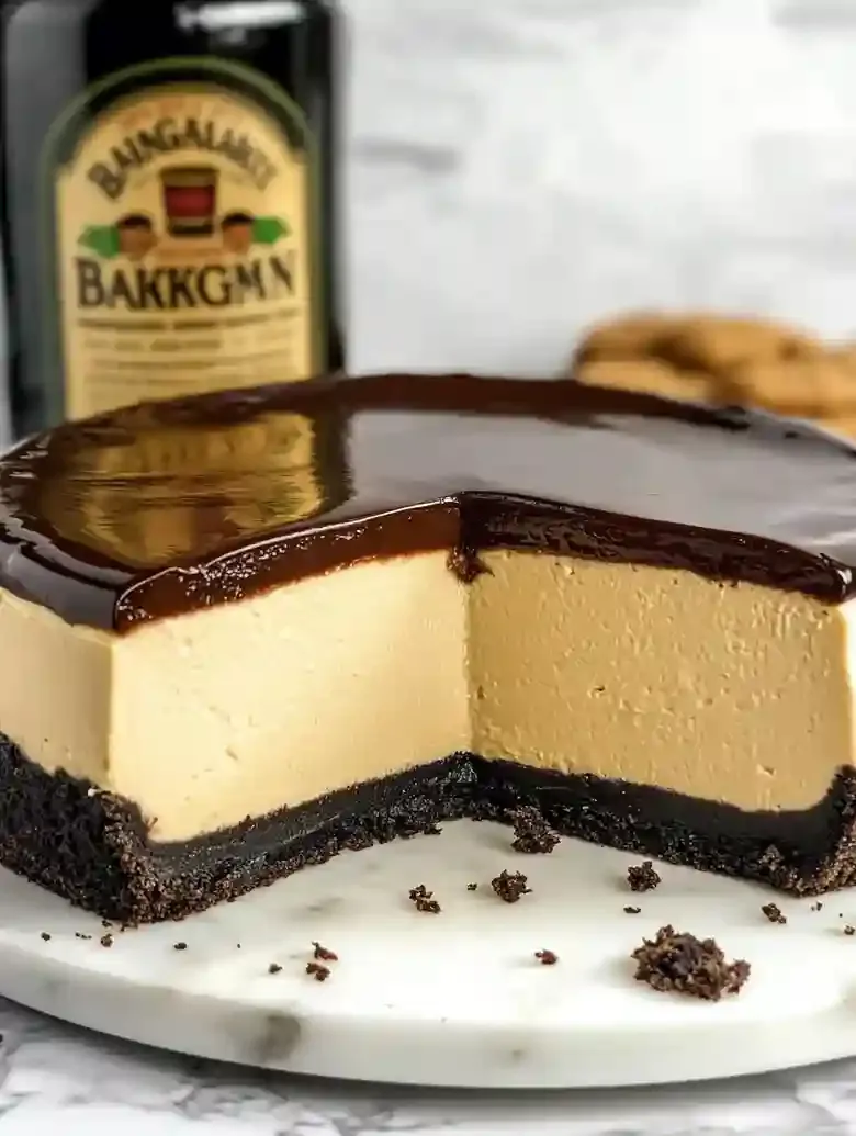 Baileys Cheesecake with Chocolate Ganache