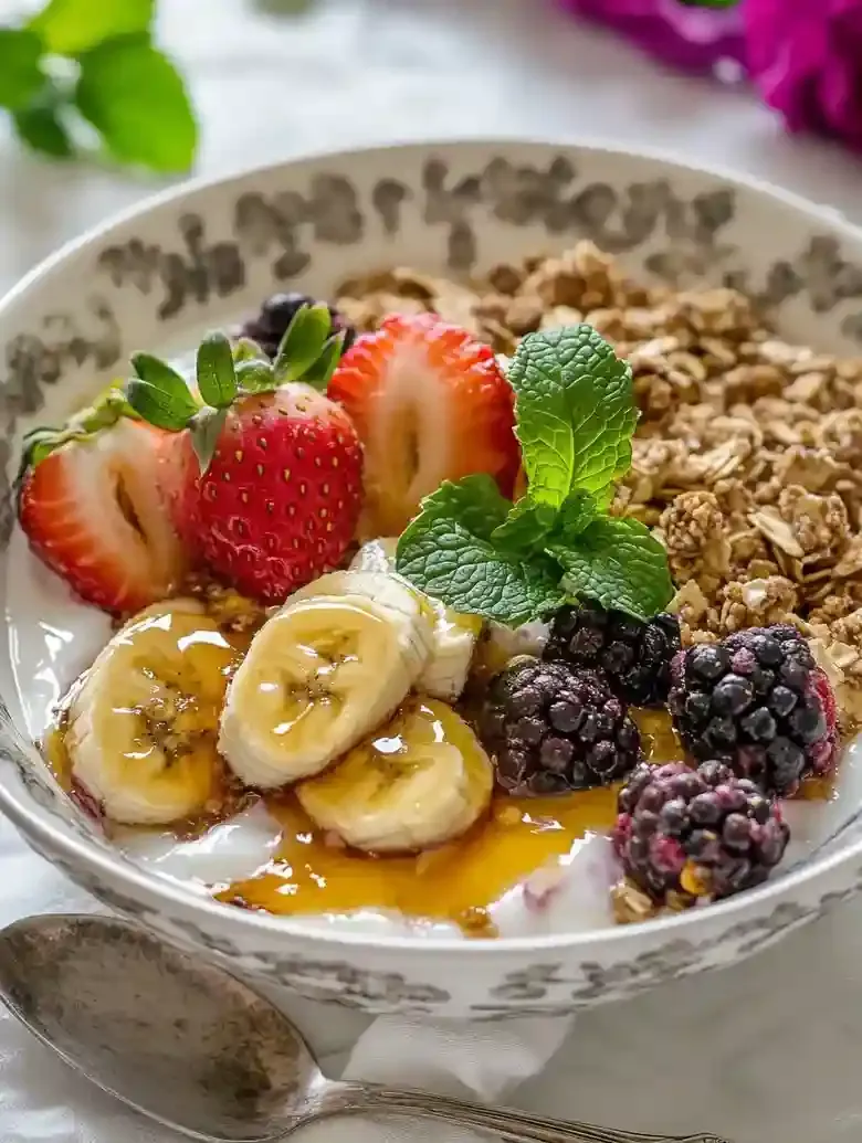 Caramelized Banana Honey Yogurt Bowl