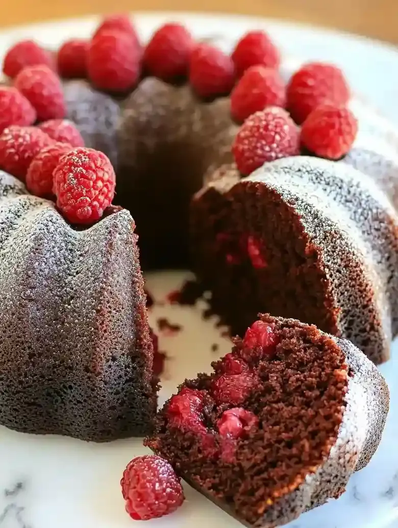 Chocolate Bundt Cake for Valentine's Day