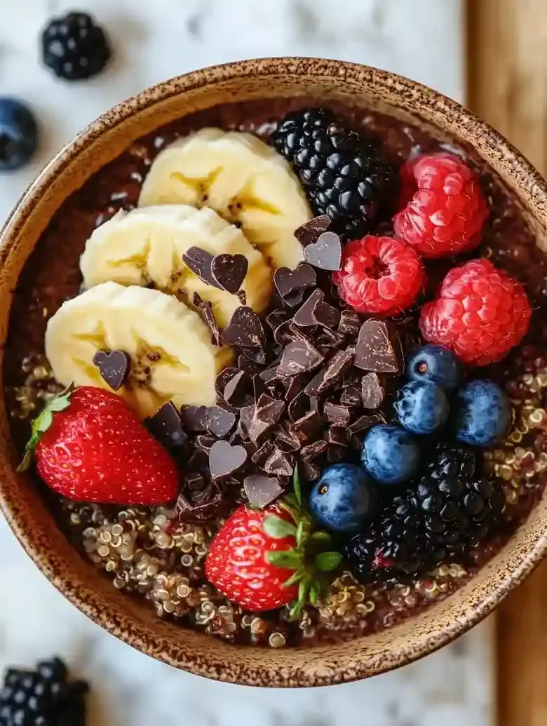 Chocolate Quinoa Breakfast Bowl