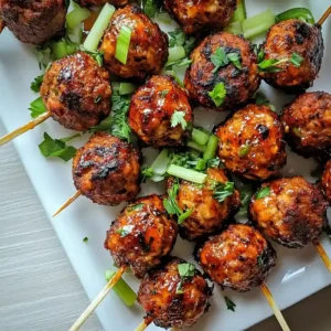 Chorizo Meatballs with Hot Honey Sauce