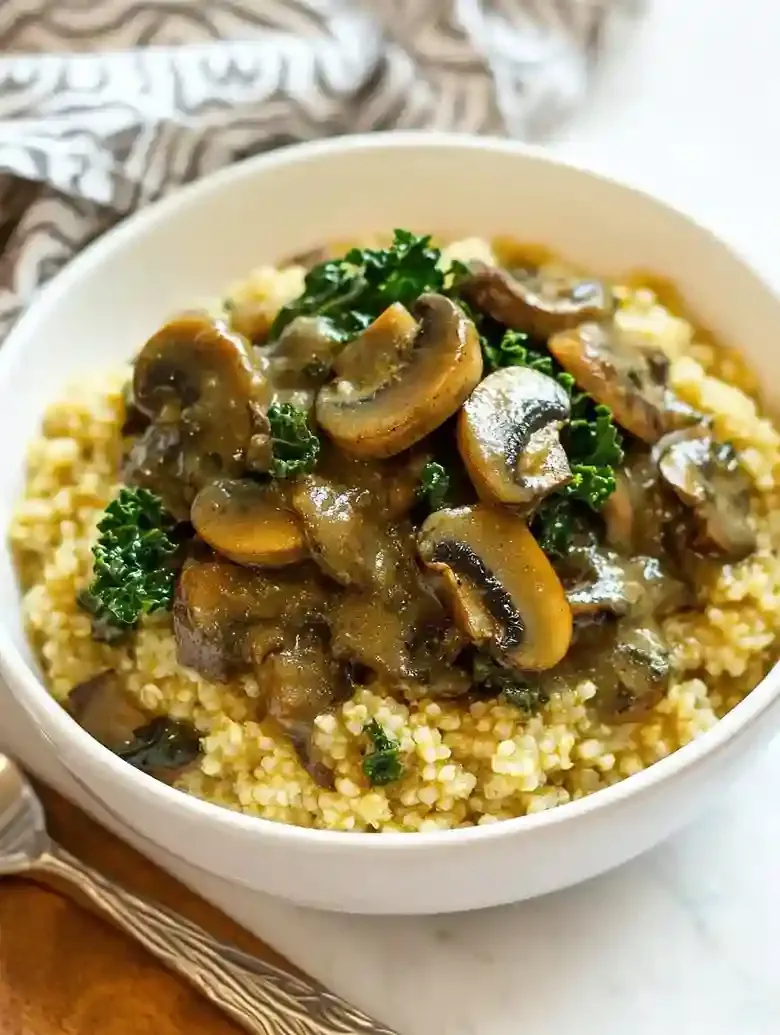 Cozy Millet Bowl with Mushroom Gravy