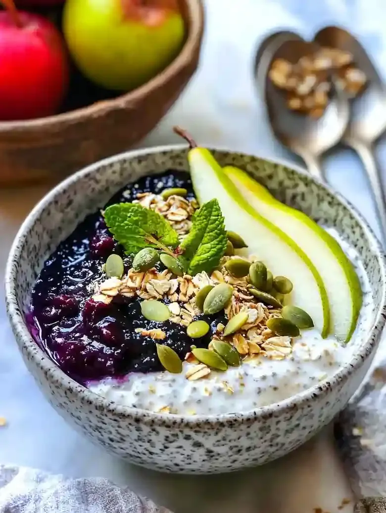 Ginger Spiced Apple Bircher Muesli