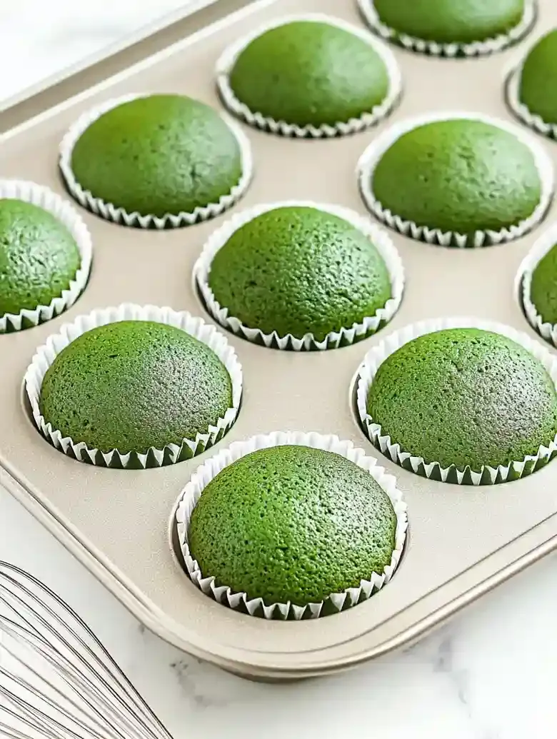 Green Velvet Cupcakes with Cream Cheese Frosting