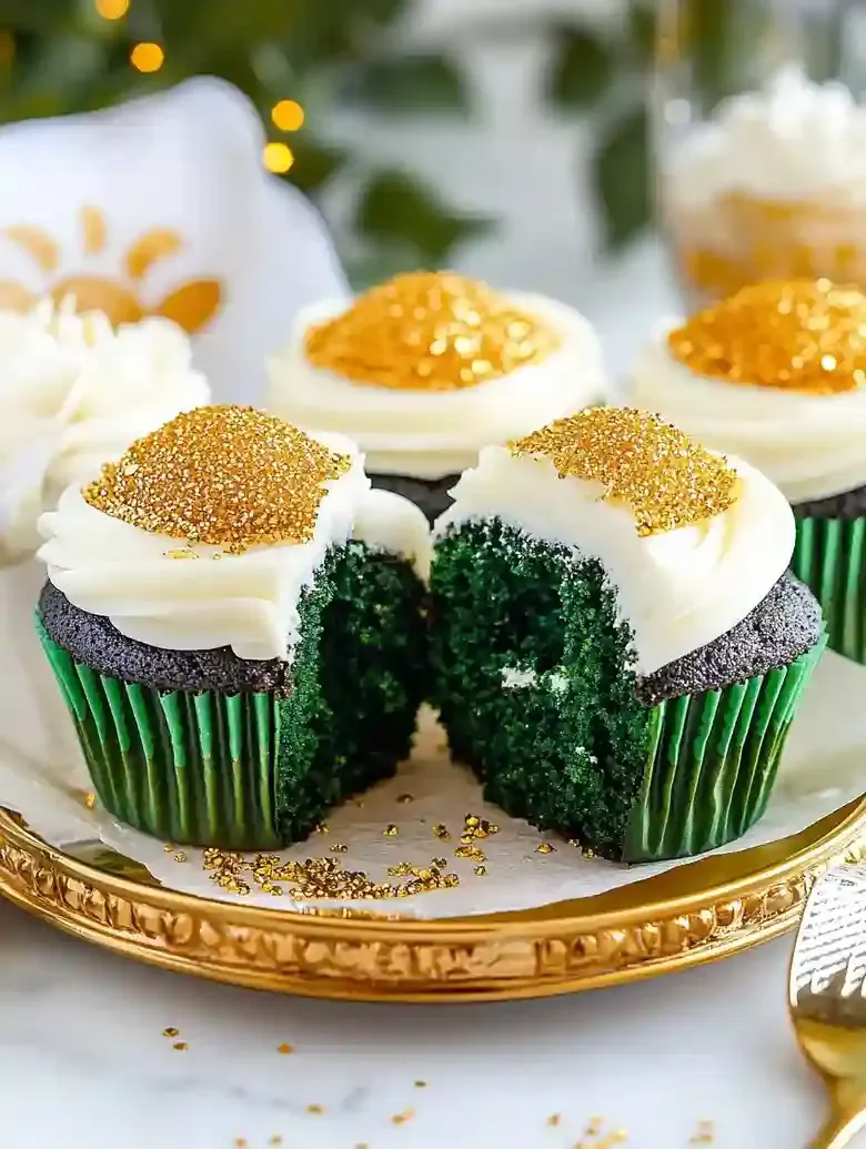 Green Velvet Cupcakes with Cream Cheese Frosting