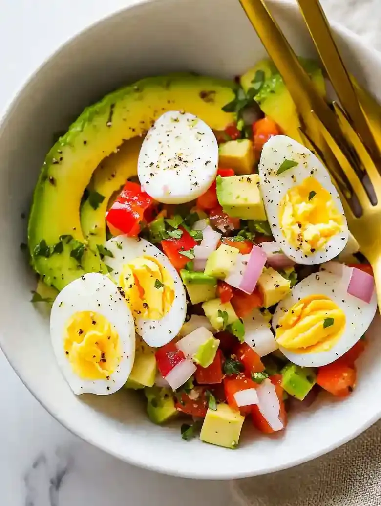Hard Boiled Egg Avocado Bowl