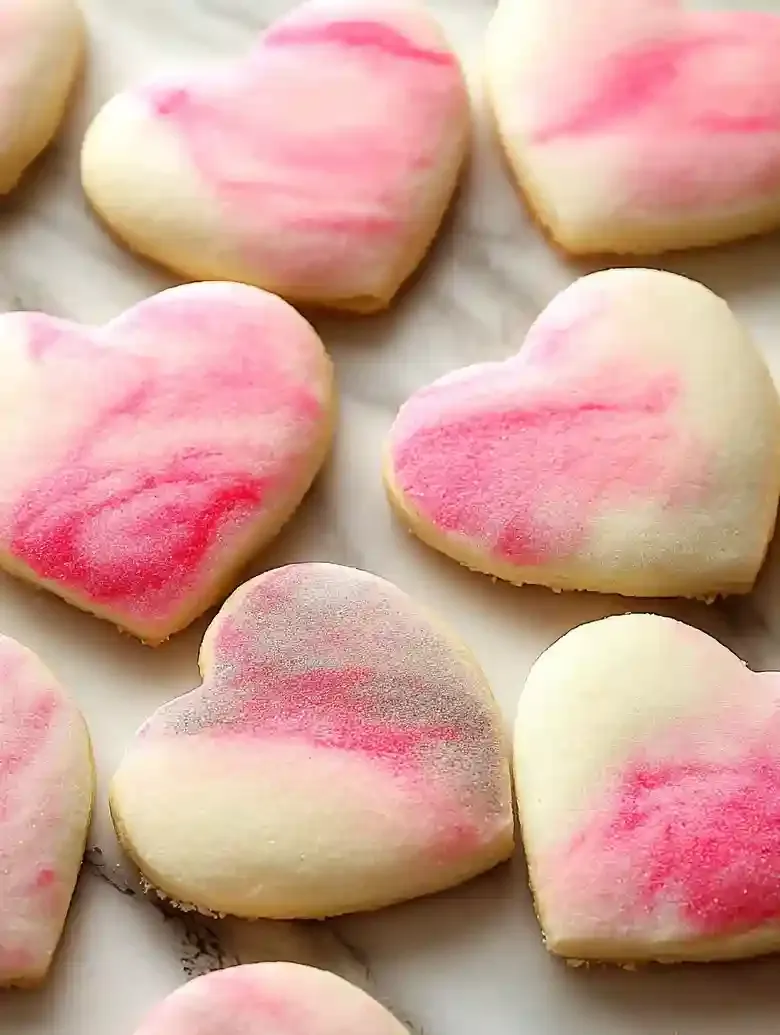 Marbled Valentine Sugar Cookies