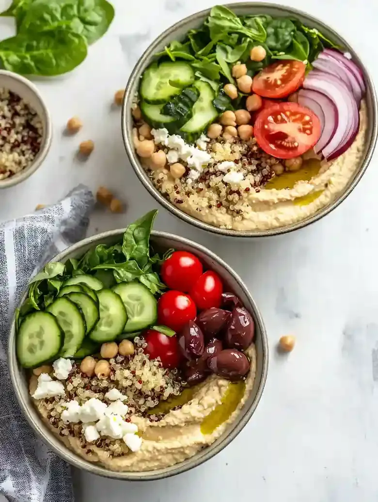 Mediterranean Hummus Bowl Vegan Friendly