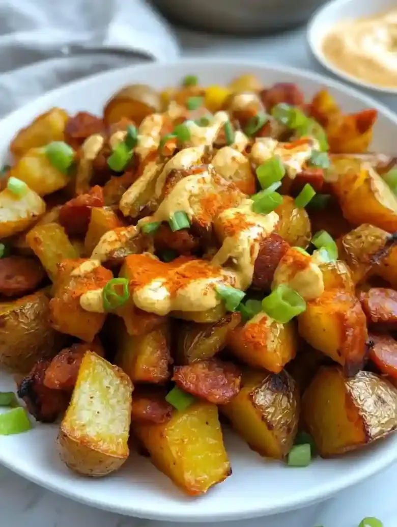 Patatas Bravas with Chorizo