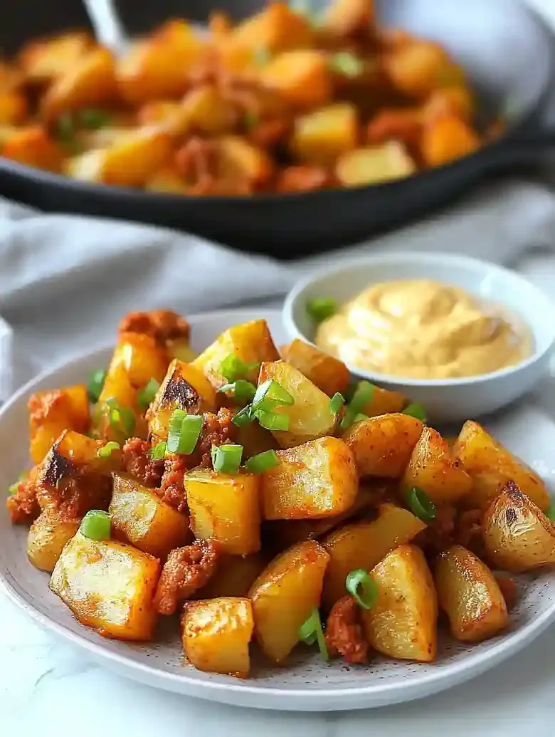 Patatas Bravas with Chorizo