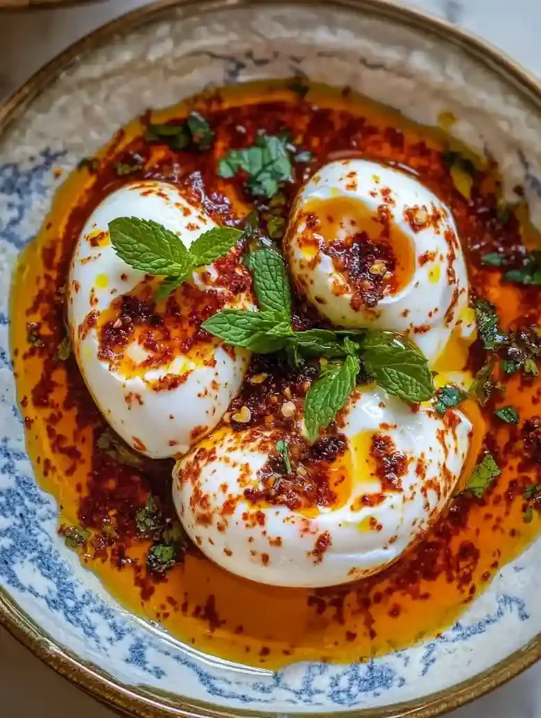 Turkish Poached Eggs with Yogurt