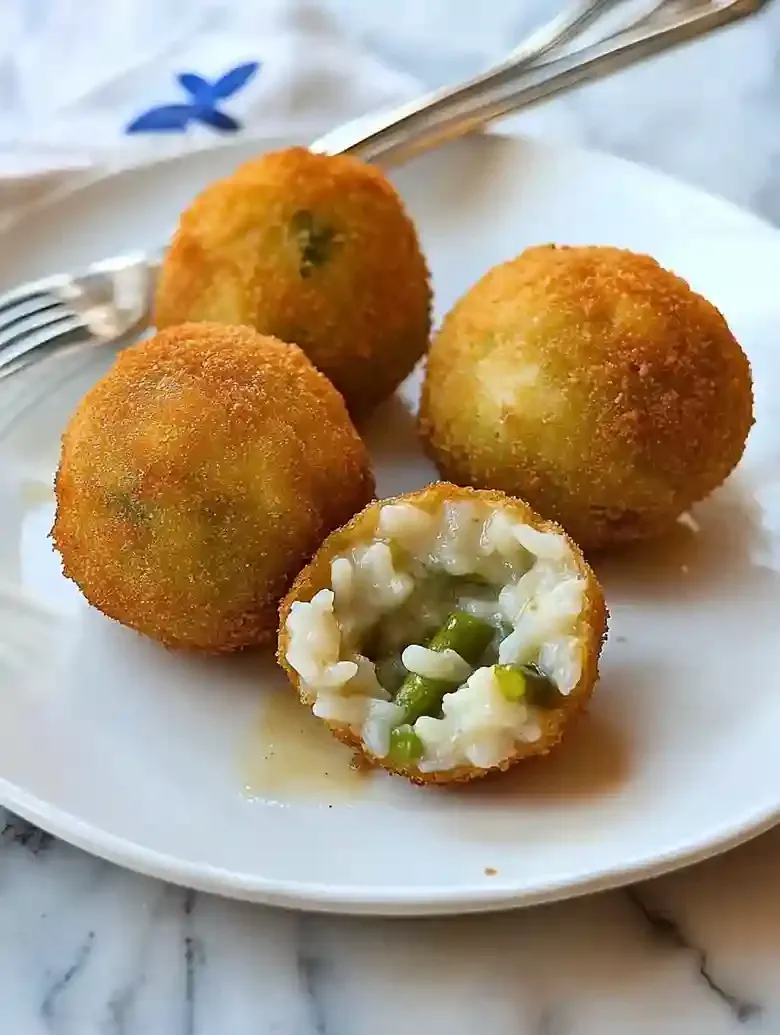 Asparagus Arancini with Taleggio Cheese