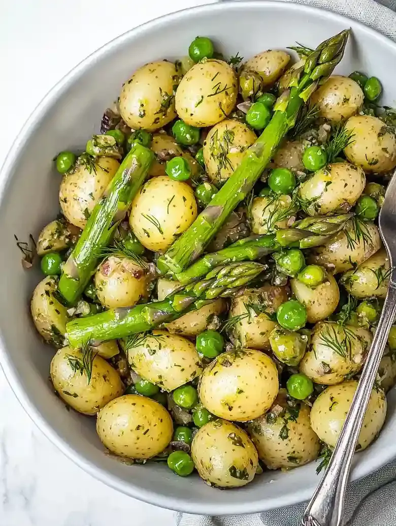Asparagus Potato Salad with Peas