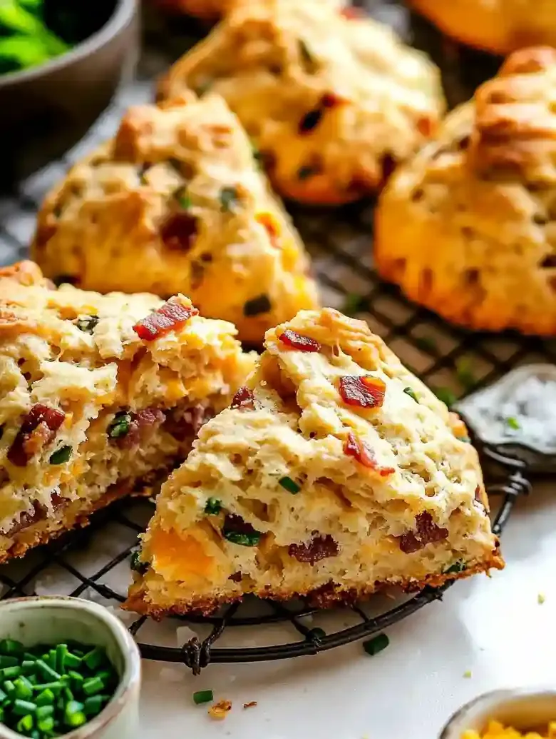 bacon cheddar chive scones for spring appetizers