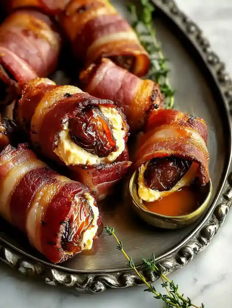 Bacon Wrapped Stuffed Dates Spring Appetizers