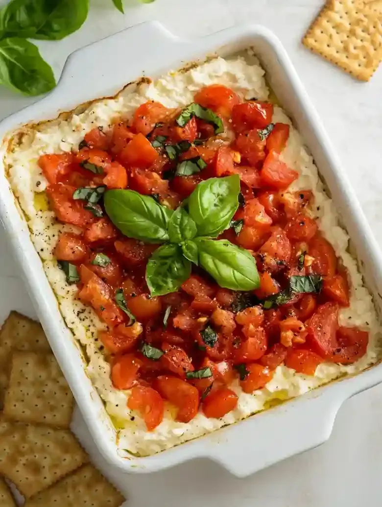 Baked Goat Cheese Bruschetta Dip