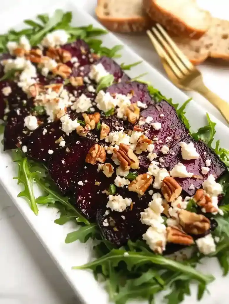 Beet Carpaccio with Feta and Arugula