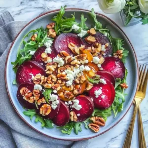 Beet Carpaccio with Feta and Arugula
