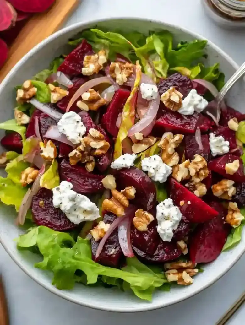 Beet Salad with Goat Cheese and Walnuts