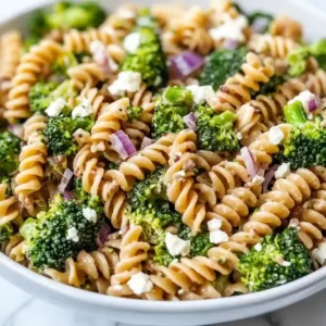 Broccoli Pasta Salad with Tomato Dressing
