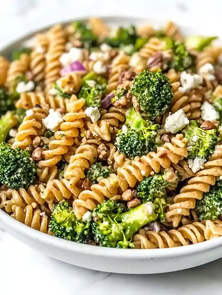 Broccoli Pasta Salad with Tomato Dressing