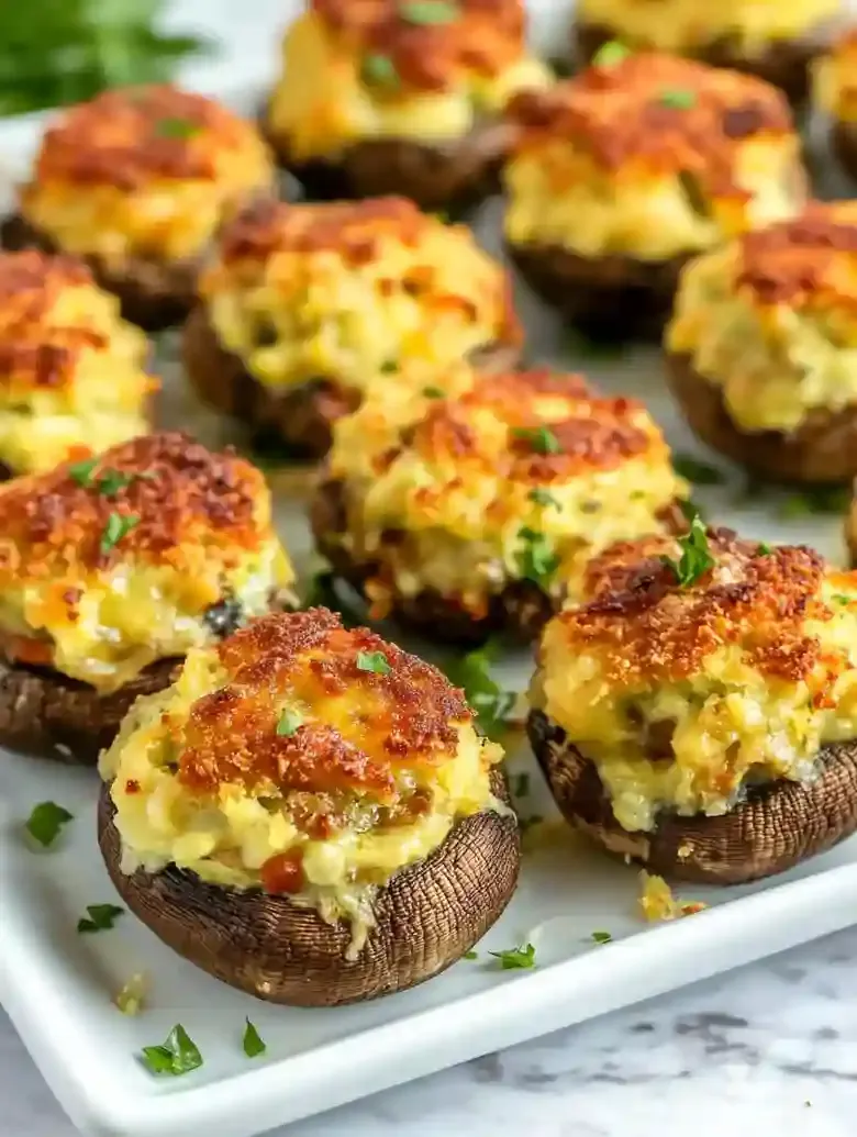 Cheesy Stuffed Mushrooms Appetizer Recipe
