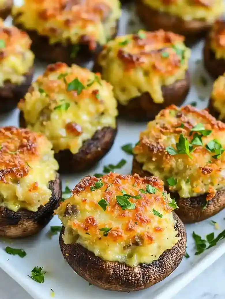Cheesy Stuffed Mushrooms Appetizer Recipe