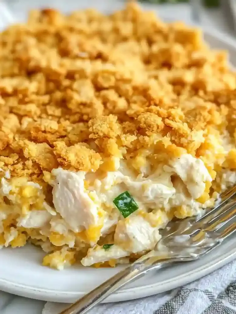 Chicken Casserole with Ritz Crackers