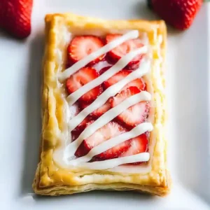 Cream Cheese Strawberry Danish Dessert Pastry