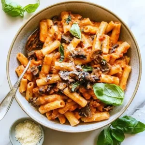 Creamy Mushroom Pasta with Lemon Tomato Sauce