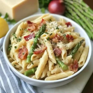 Creamy Pasta with Asparagus and Bacon