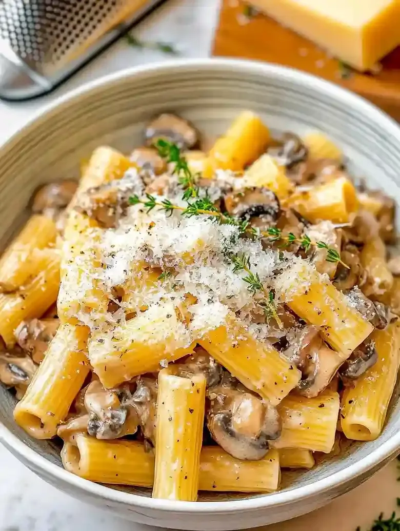 Creamy Pasta with Mushrooms and Thyme