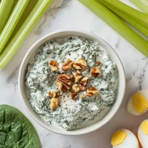 Creamy Persian Yogurt Spinach Dip Appetizer