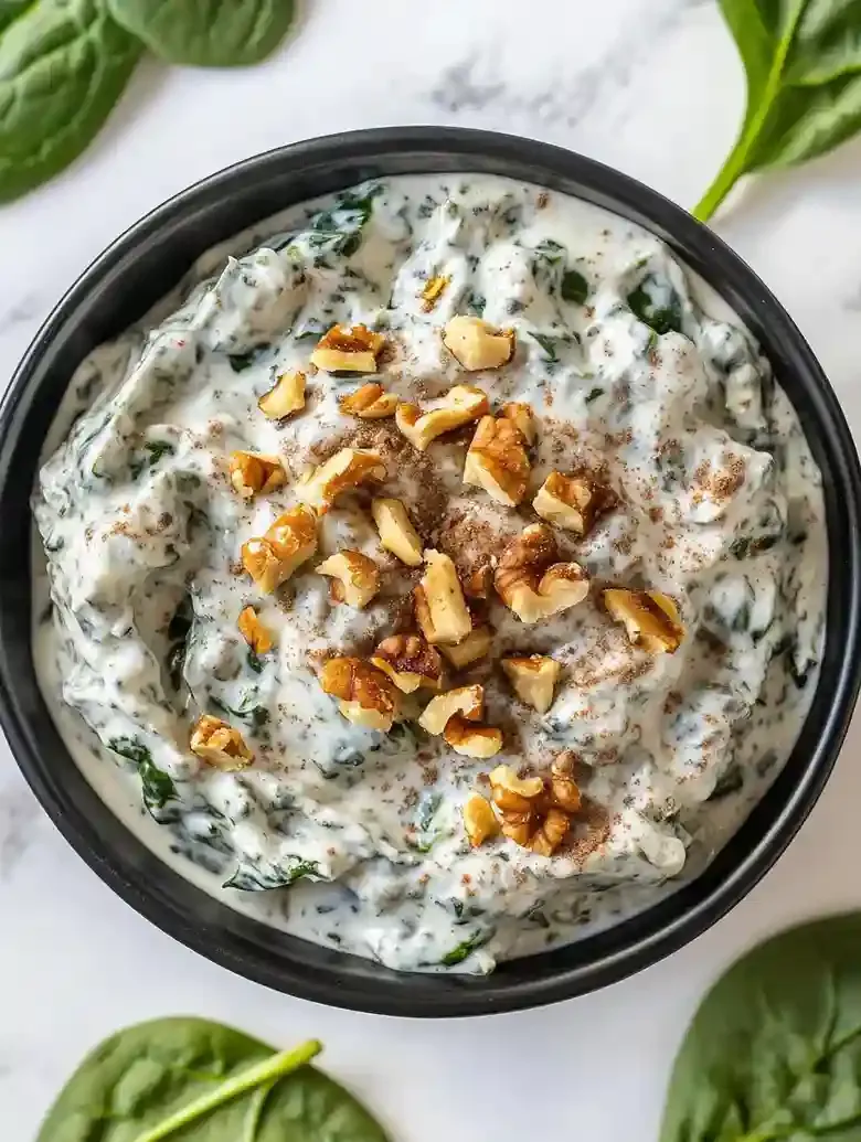 Creamy Persian Yogurt Spinach Dip Appetizer