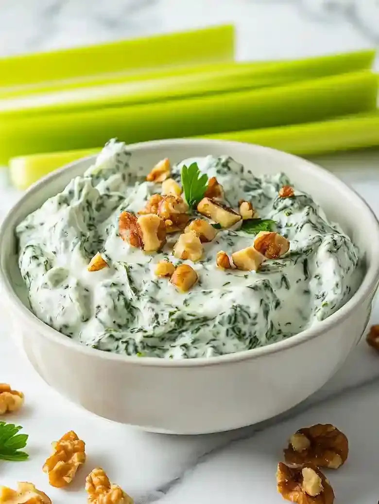 Creamy Persian Yogurt Spinach Dip Appetizer