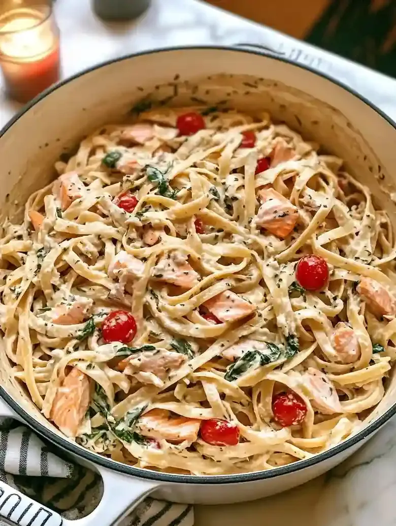 Creamy Salmon Pasta Bake