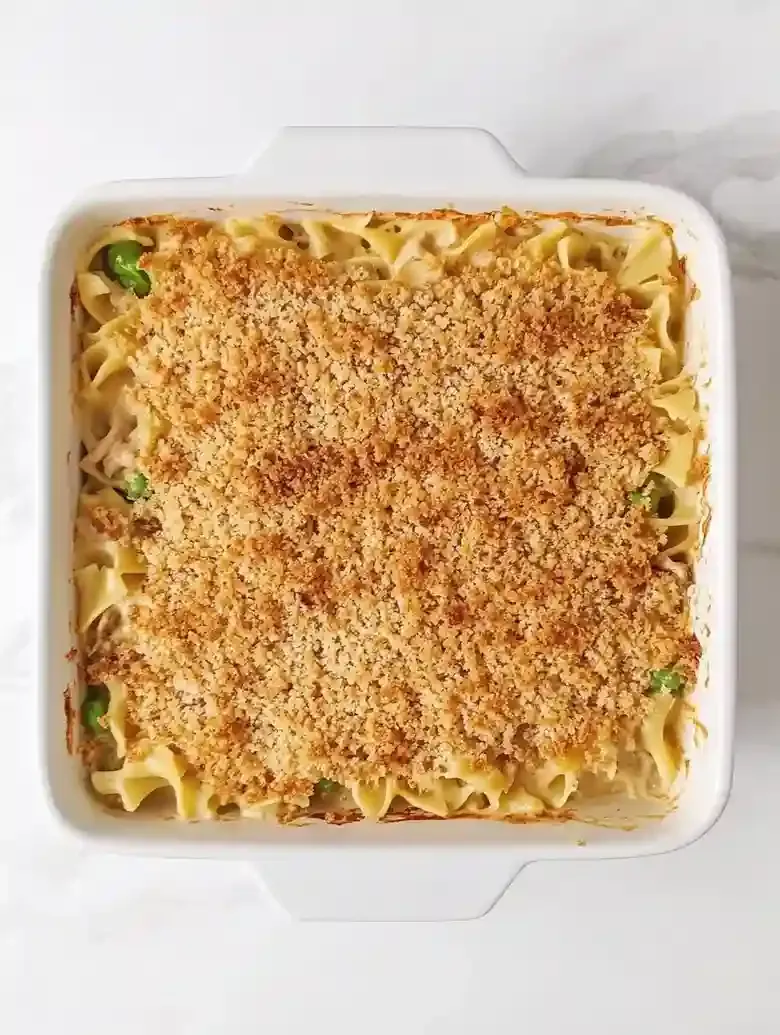 Creamy Tuna Noodle Casserole from Scratch