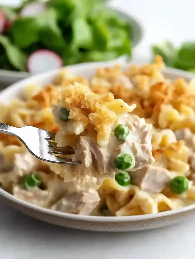 Creamy Tuna Noodle Casserole from Scratch