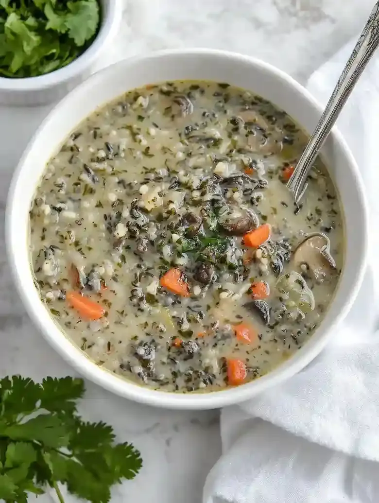 Creamy Wild Rice Mushroom Soup