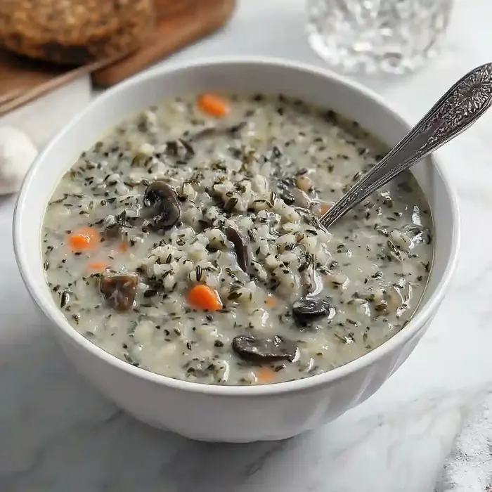 Creamy Wild Rice Mushroom Soup
