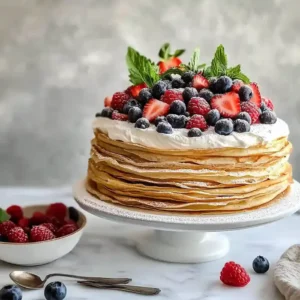 Crepe Cake With Mascarpone Filling