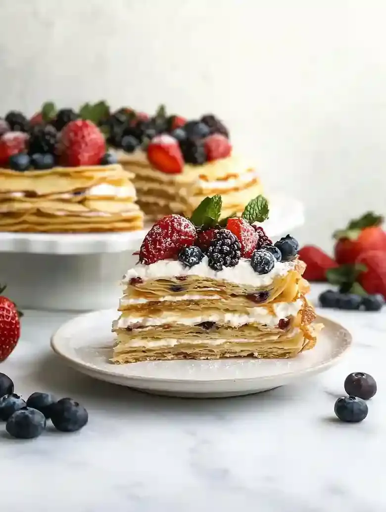 Crepe Cake With Mascarpone Filling