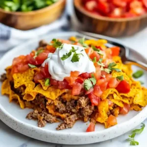 Crispy Doritos Casserole with Beef and Tomatoes