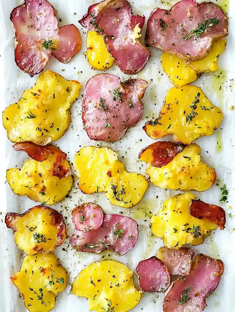 Crispy Smashed Fingerling Potatoes with Aioli