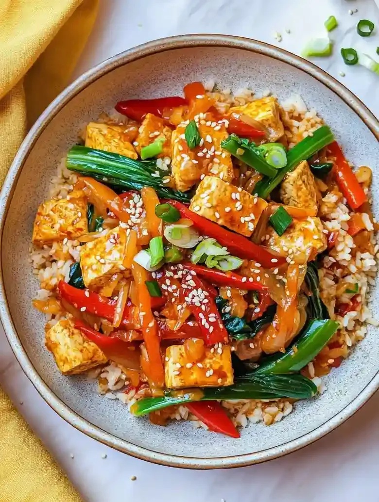 Crispy Tofu Vegetable Stir Fry Recipe