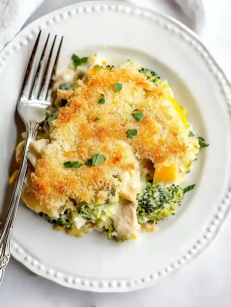Dump and Bake Chicken Divan Casserole
