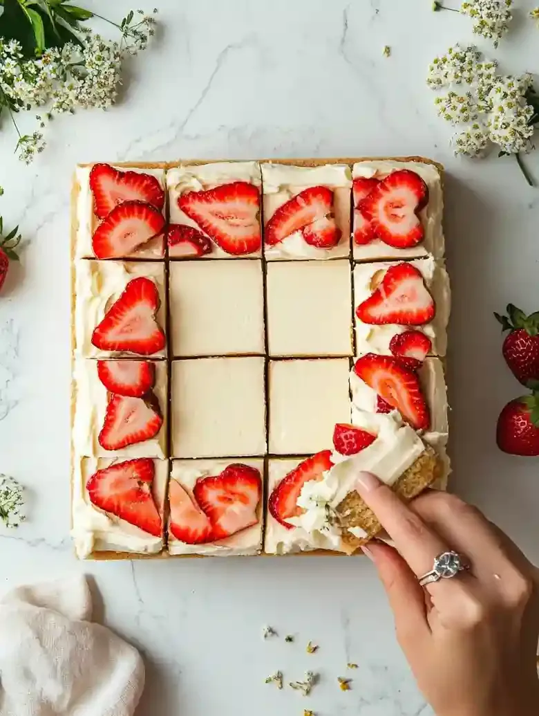 Elderflower Strawberry Cake With Creamy Frosting
