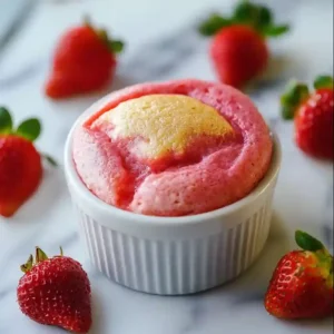 Fresh Strawberry Soufflés for Dessert Lovers