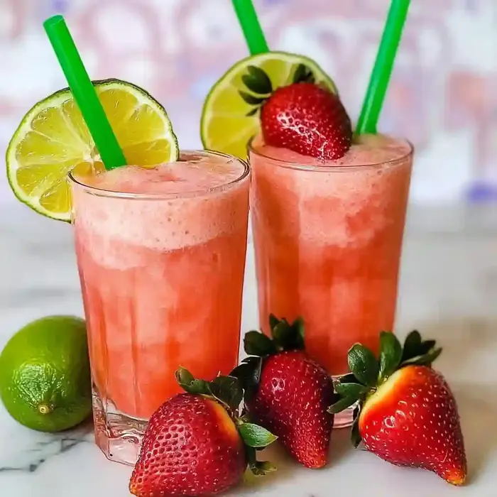 Frozen Strawberry Lime Slush Cocktail Recipe