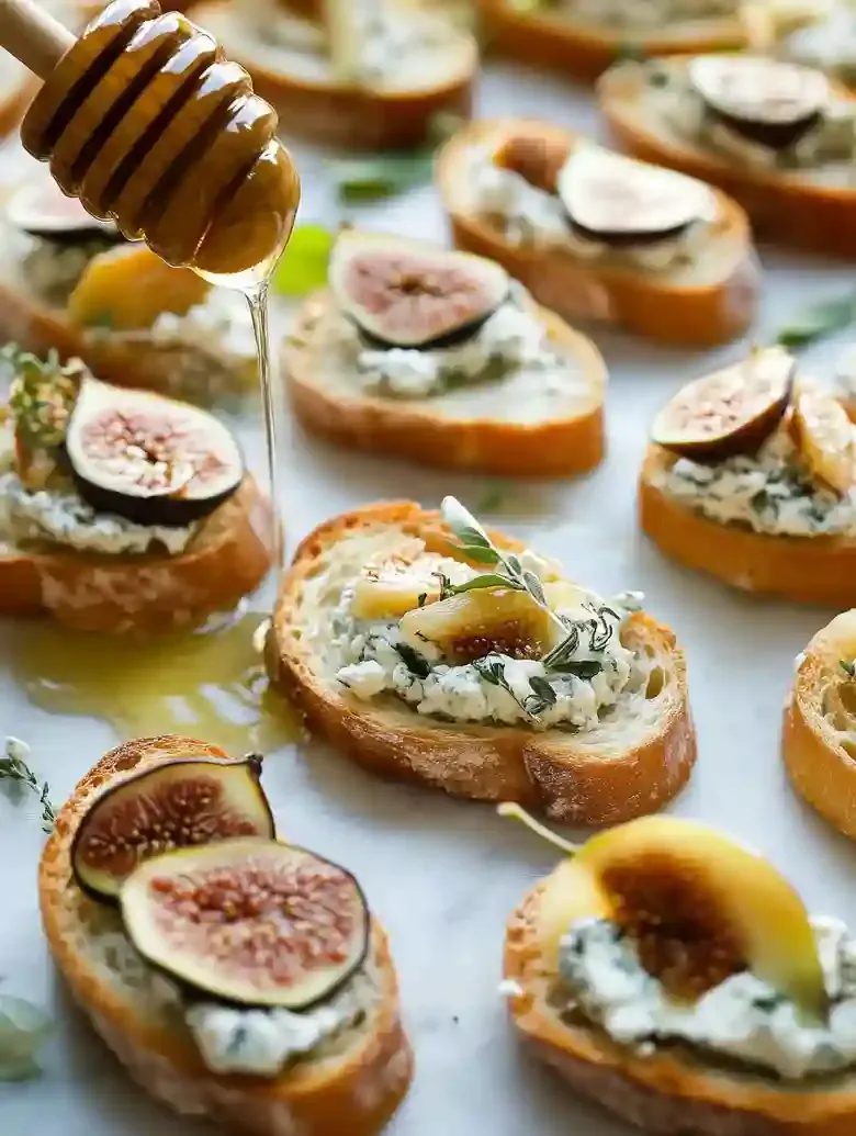 Goat Cheese Crostini Spring Appetizers